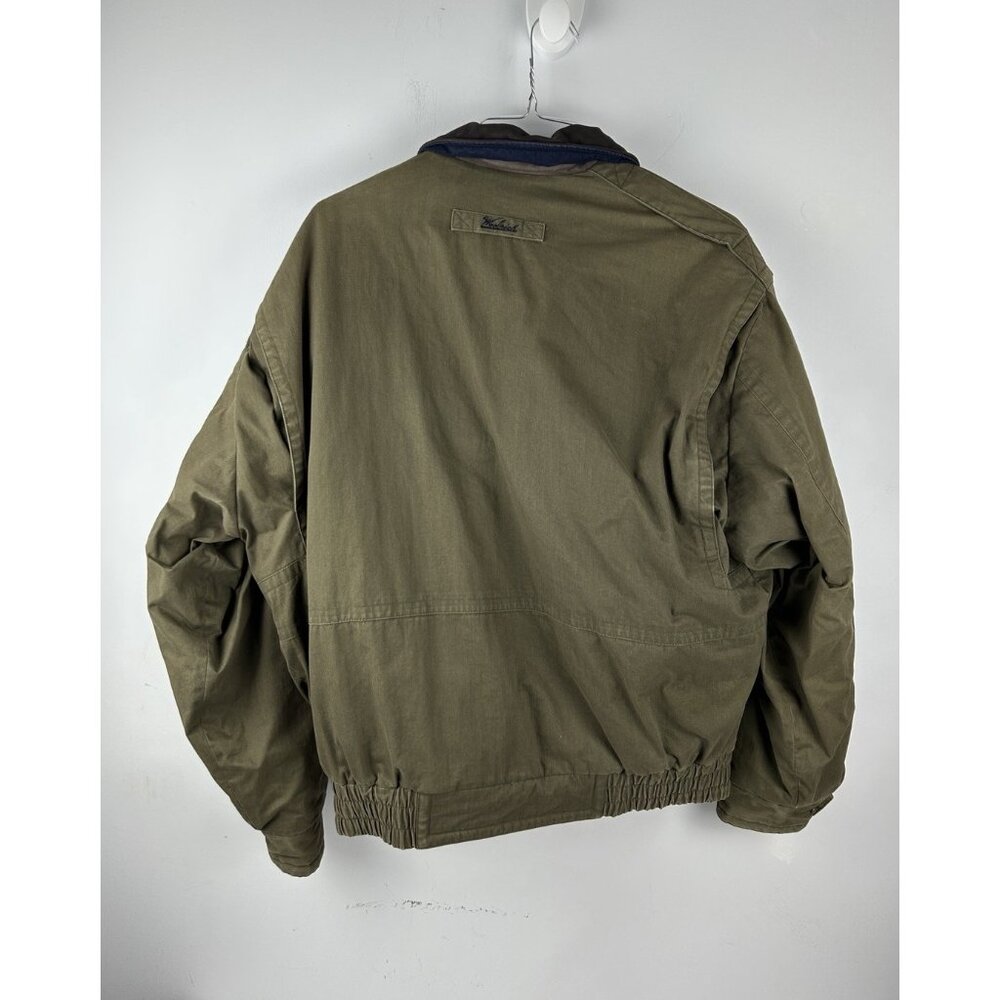 Vintage Woolrich Men's Bomber Chore  Coat Size Large Olive Green - Picture 7 of 14